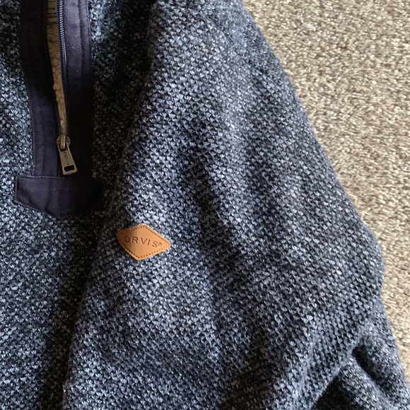 ORVIS. Pullover.  Medium. Sherpa Lines.  Cozy!! - Picture 5 of 5